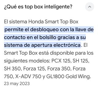 Honda. Top Box. Baul. Original. 
URGE quitar.