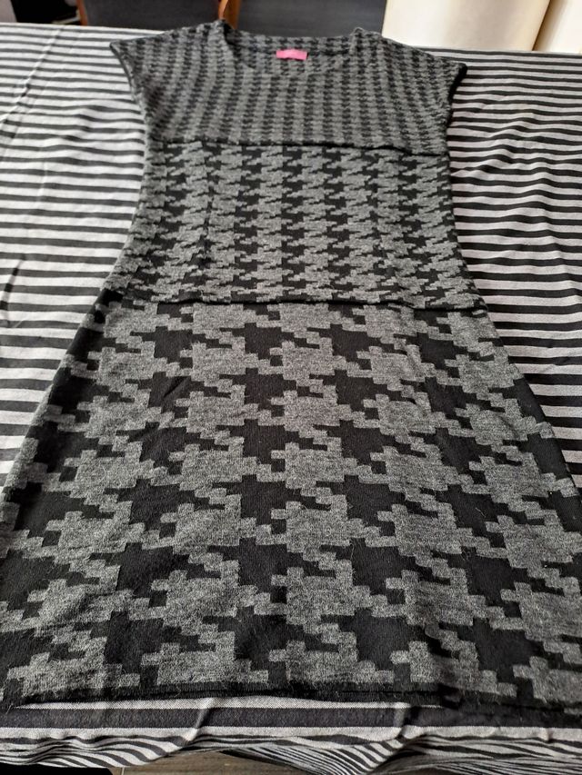 Vestito Omai senza maniche - nero/grigio