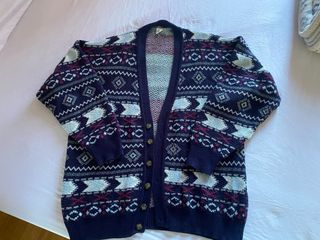Cárdigan Vintage L - Azul, Multicolor