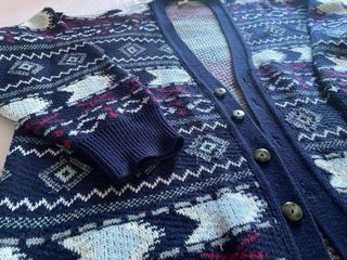 Cárdigan Vintage L - Azul, Multicolor