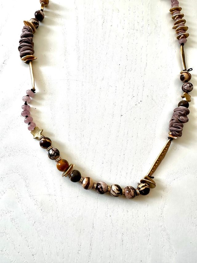 Collar Boho Chic Piedras Naturales