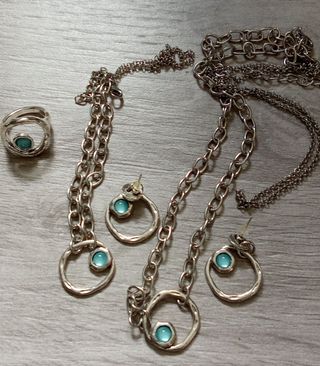 Conjunto Joyas Plata Turquesa