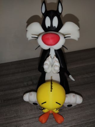 Gatto Silvestro e Tytti in stampa 3D