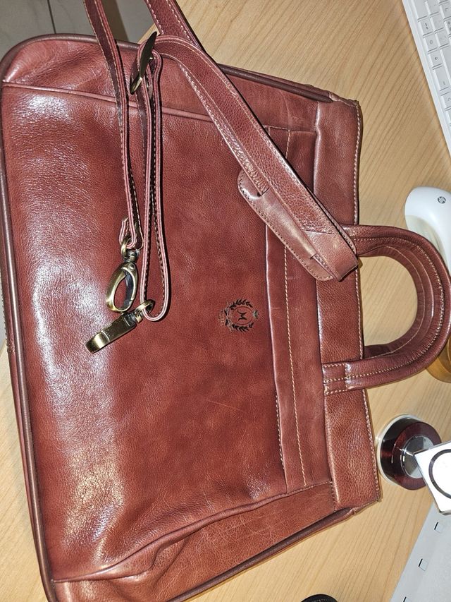 Borsa Mattioli in pelle marrone per donna