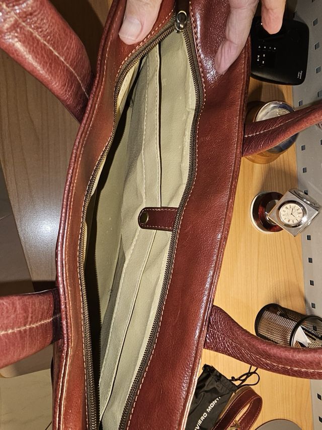 Borsa Mattioli in pelle marrone per donna