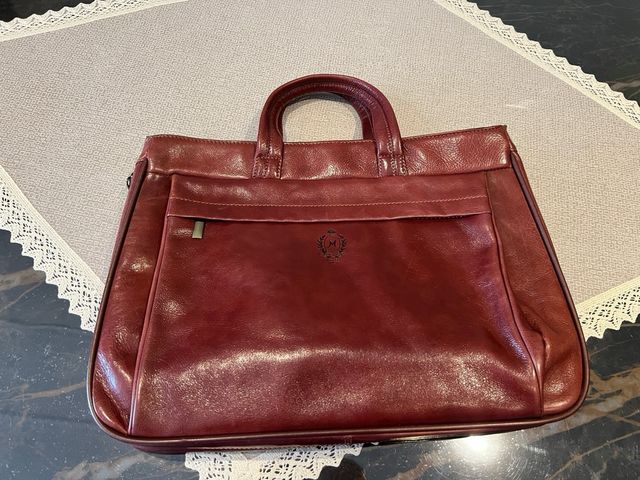 Borsa Mattioli in pelle marrone per donna