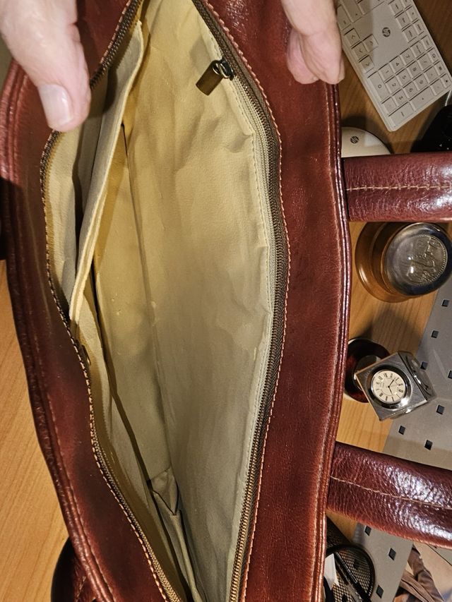 Borsa Mattioli in pelle marrone per donna