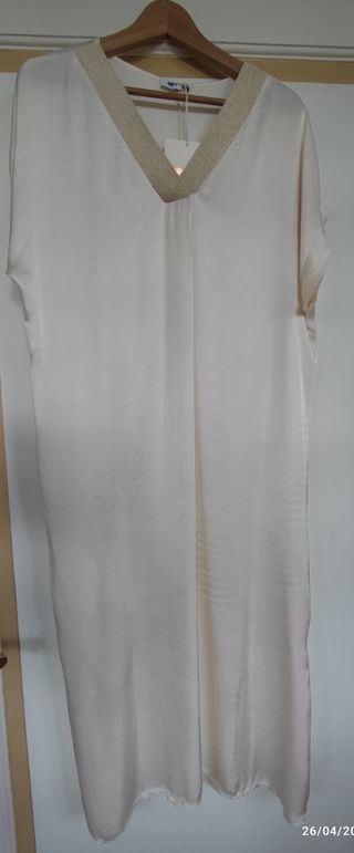 Tunica lunga beige UP