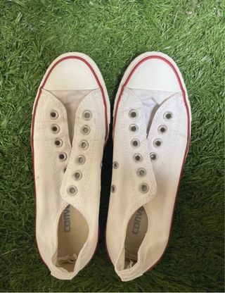 Converse blancas sin plataforma
