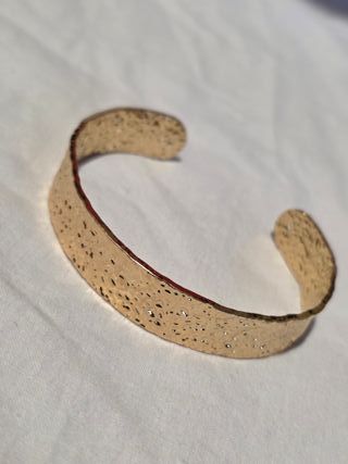Pulsera clásica dorada de acero inoxidable