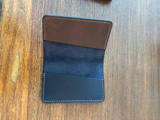 Tarjeteros Piel - Azul y Marrón