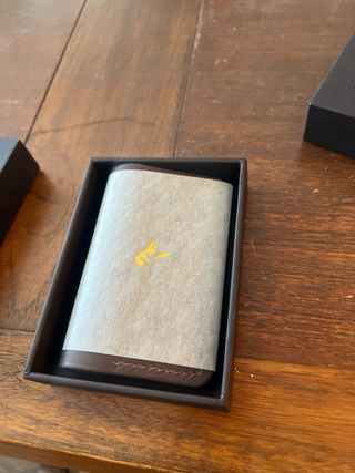 Tarjeteros Piel - Azul y Marrón