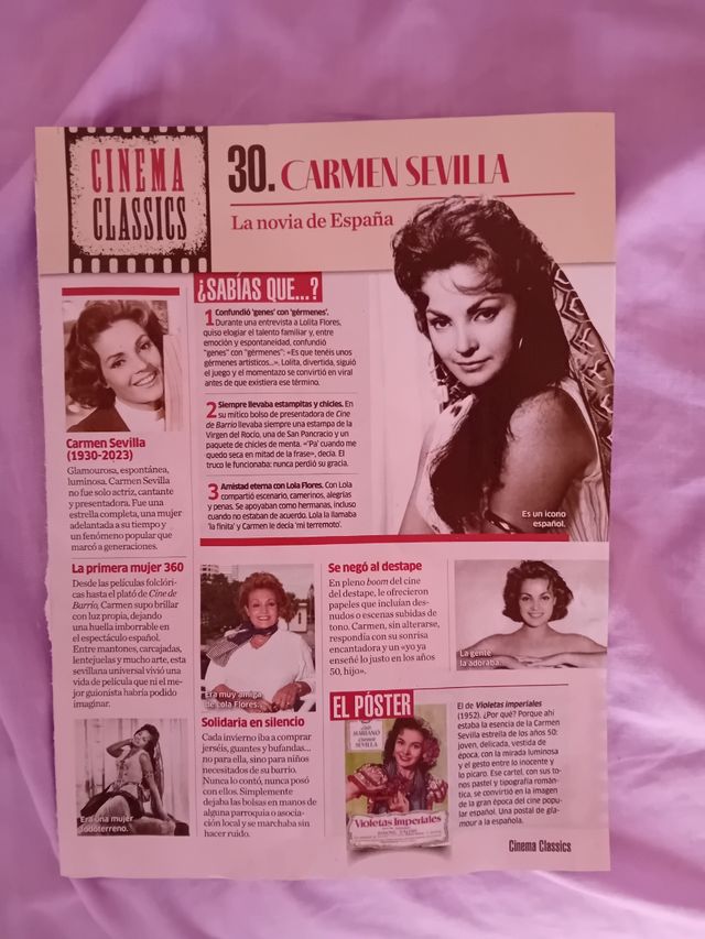 Poster Carmen Sevilla - Cine Clásicos