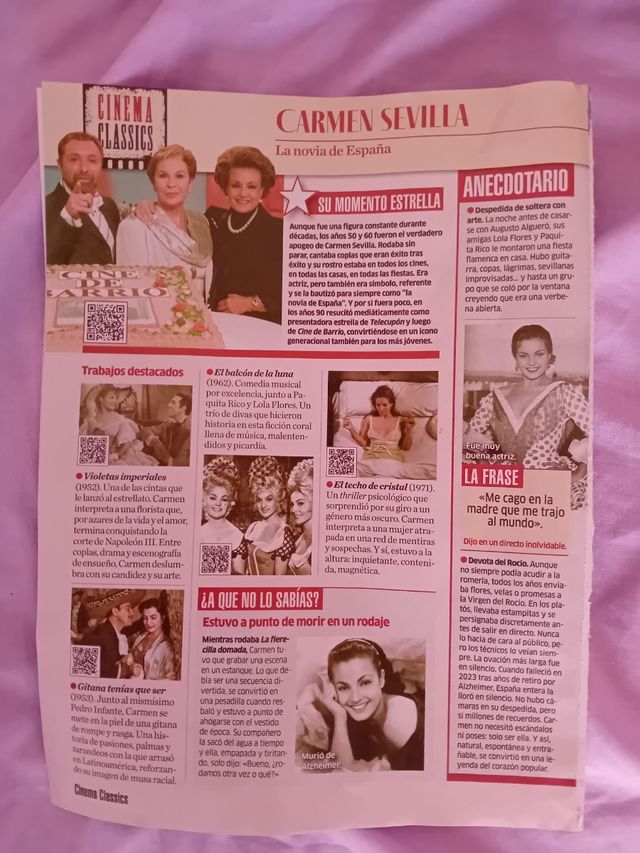 Poster Carmen Sevilla - Cine Clásicos