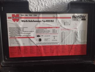 Taladro percutor Würth H20 RLE.