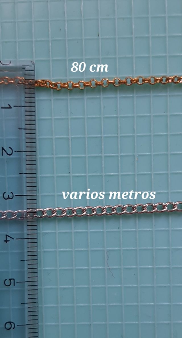 Cadenas bisutería: dorado, rojo