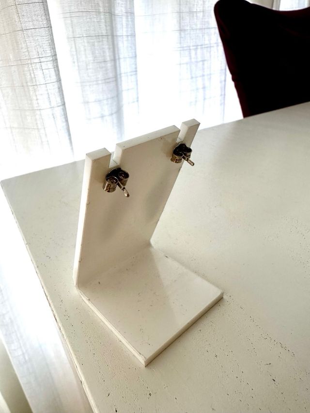 Pendientes ámbar y plata