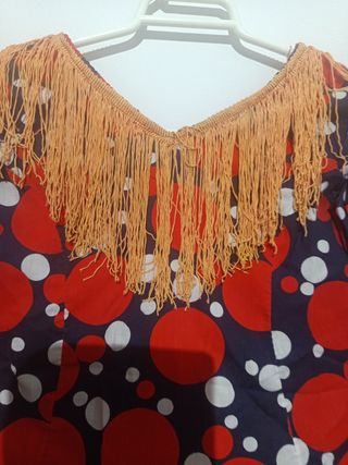 Vestido niña lunares rojo blanco