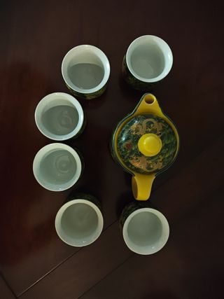 Juego té chino dragón - Porcelana