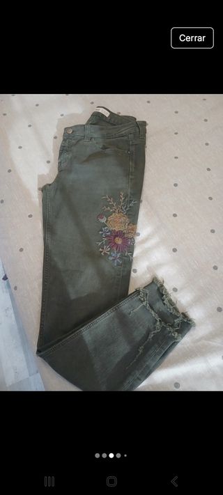 Vaqueros Zara - Olive Green .