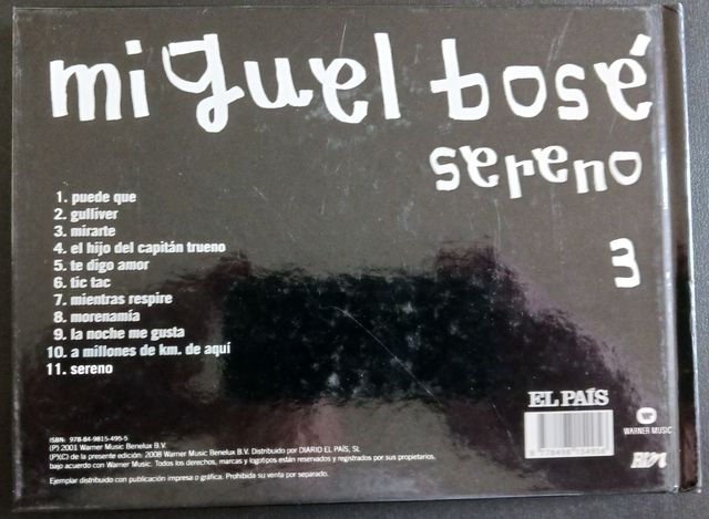CD+Libro Sereno - Miguel Bosé