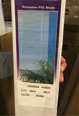 Tenda veneziana PVC avorio 140x250/120x220 cm