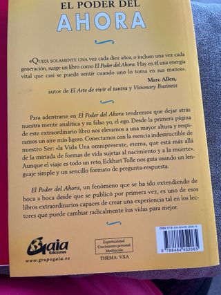 Libro. EL PODER DEL AHORA DE ECKHART TOLLE