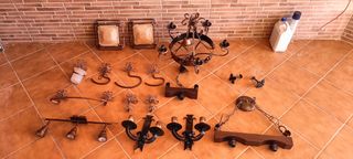 Set lámparas y toalleros vintage 