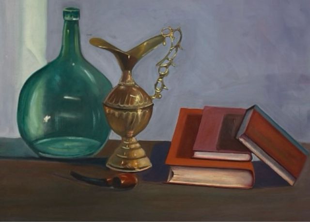 cuadro "Bodegón Librería"