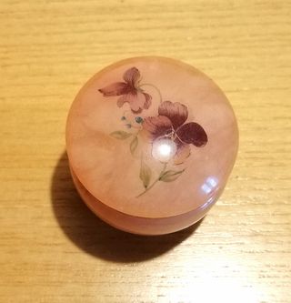 Scatolina Alabastro rosa vintage