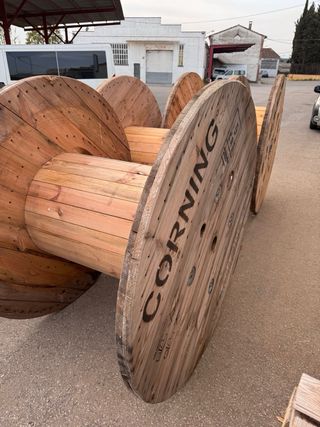 MESAS BOBINAS CARRETE MADERA CABLE CHILLPALET