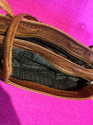 Bolso de piel marrón retro vintage