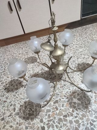 Lampara techo vintage 6 luces