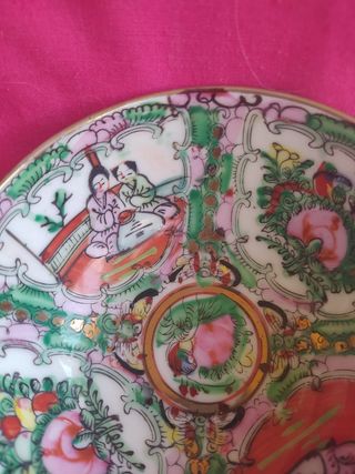 Cuenco porcelana Macao pintado a mano