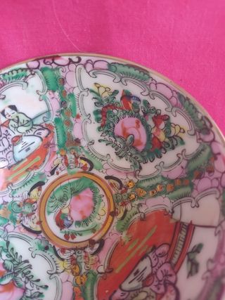 Cuenco porcelana Macao pintado a mano