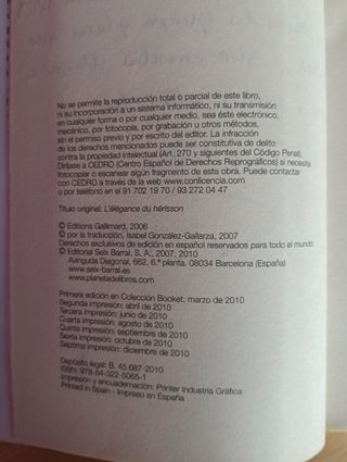 La elegancia del erizo