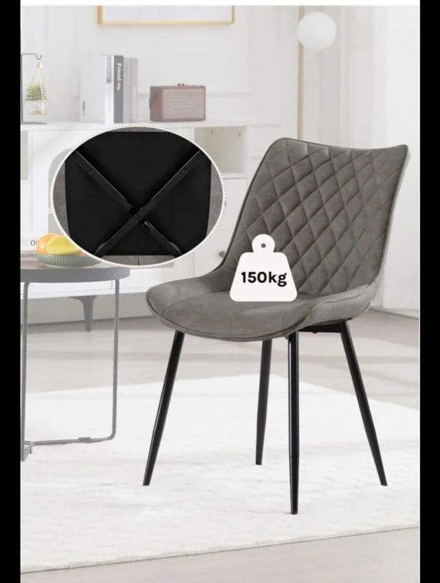 4 Sillas Comedor WOLTU Gris