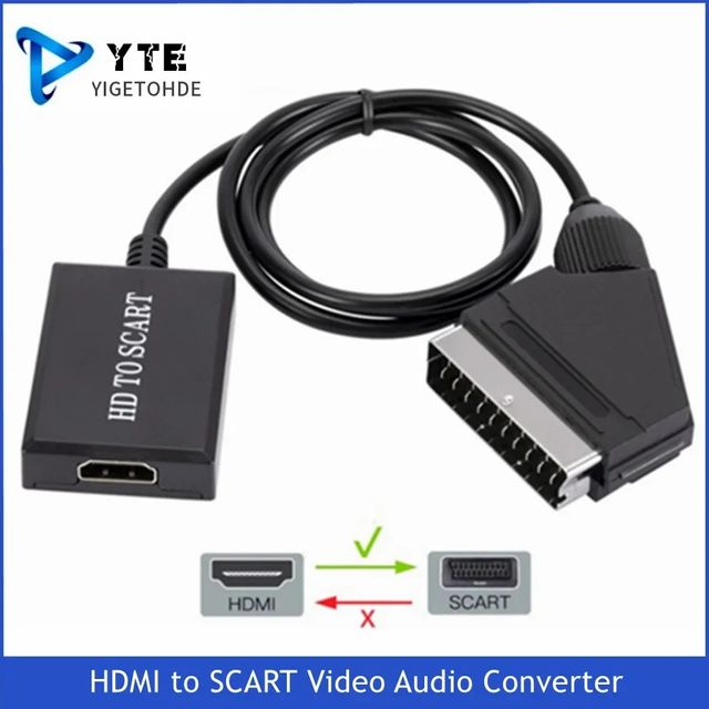 HDMI a SCART Adaptador de Audio y vídeo, 1080P
