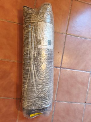 Alfombra TEMARA Shag azul y blanco 215 x 80