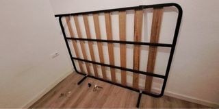 Somier 135cm Metal  Madera