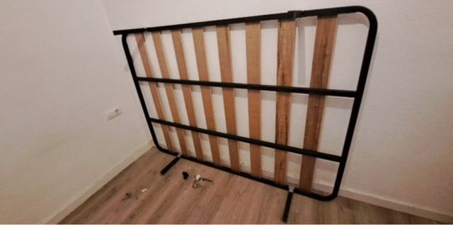 Somier 135cm Metal  Madera