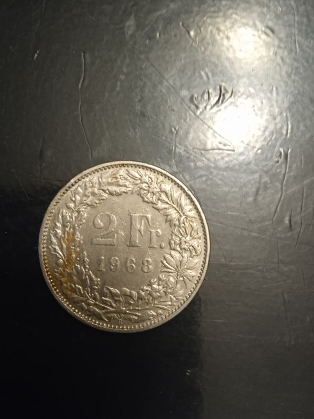 Moneta Svizzera 2 Franchi 1968