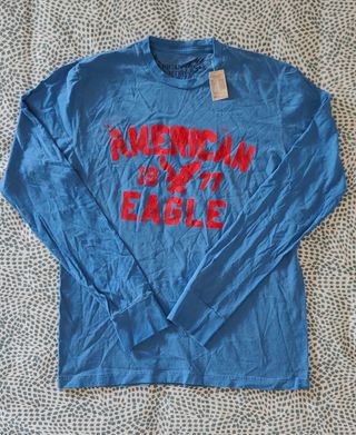 Long Sleeve Cotton Shirt Blu Tg S