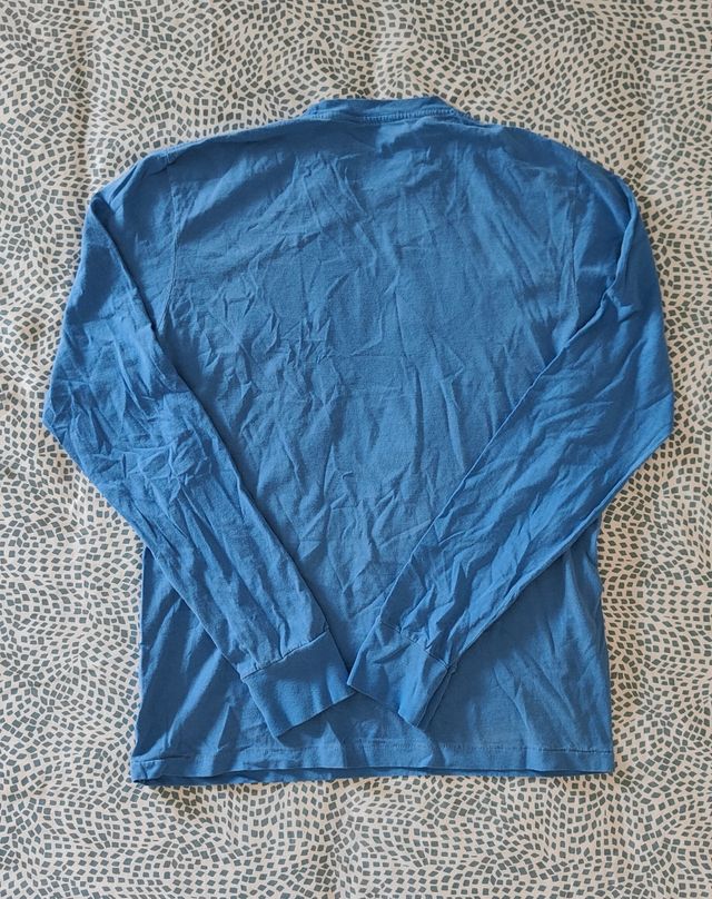 Long Sleeve Cotton Shirt Blu Tg S