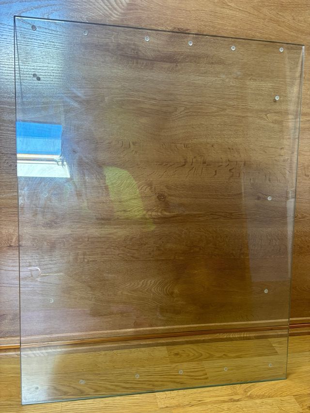 Cristal mesa rectangular transparente