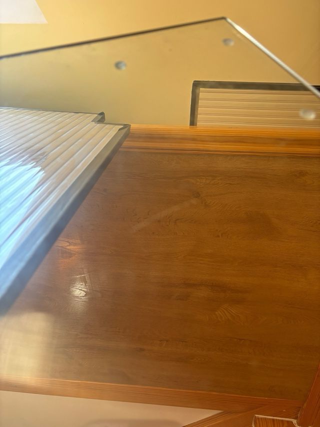 Cristal mesa rectangular transparente