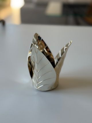 Portavelas plateado Zara Home