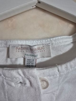 Crop top Pacific Republic blanco talla XS