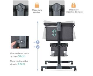 Cuna bebé plegable con ruedas