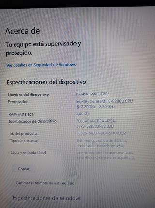 ✅  Portátil Acer i5 + SSD 250 GB + 8 GB RAM
